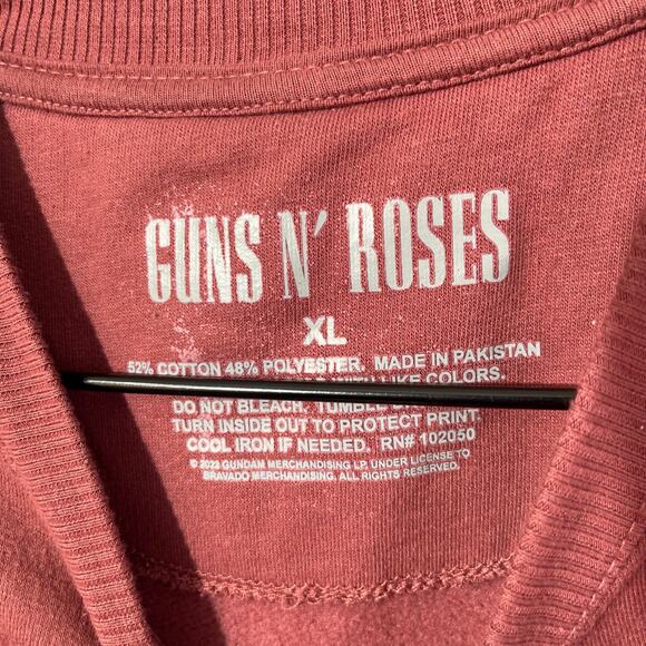 GUNS N´ ROSES Comfy Red Long Sleeve Graphic Sweatshirt Men’s Size‎ XL - Picture 3 of 5